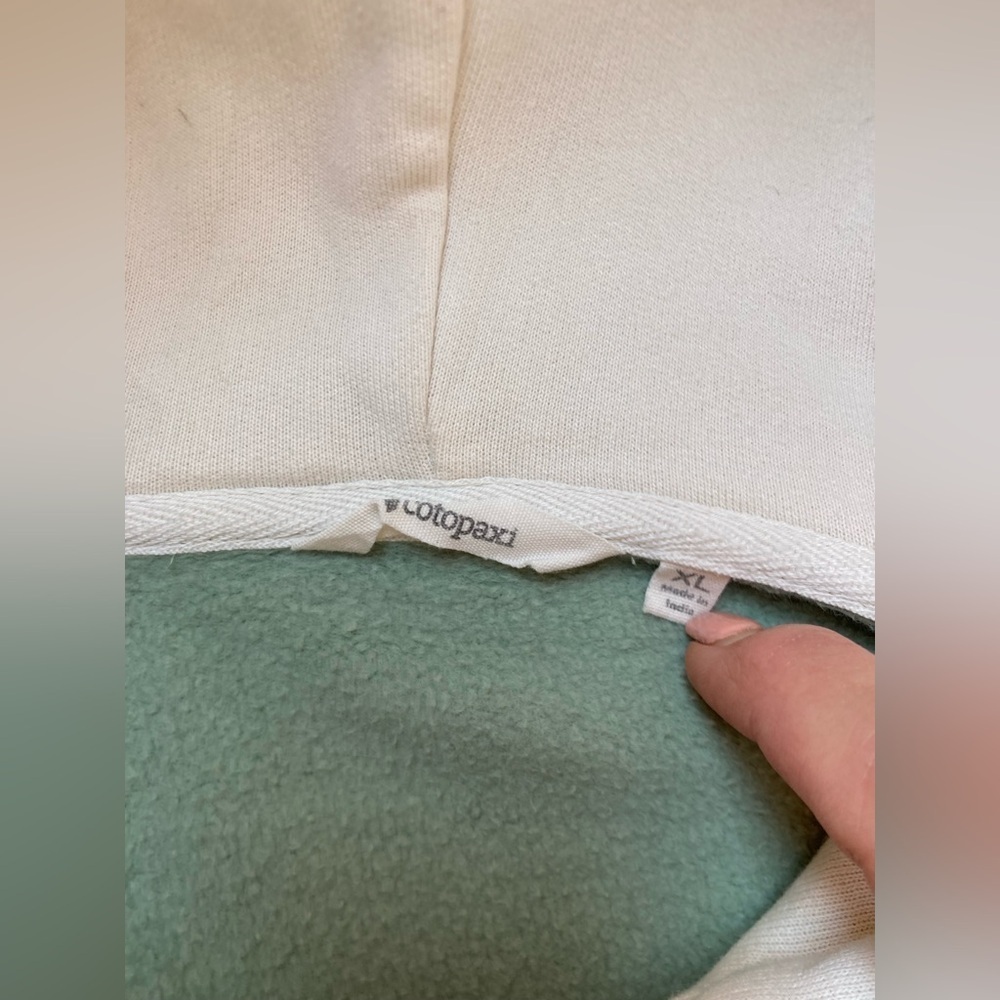 Cotopaxi‎ Women’s Hoodie XL Light Green “Do Good” Logo Kangaroo Pocket Pullover - Picture 3 of 7